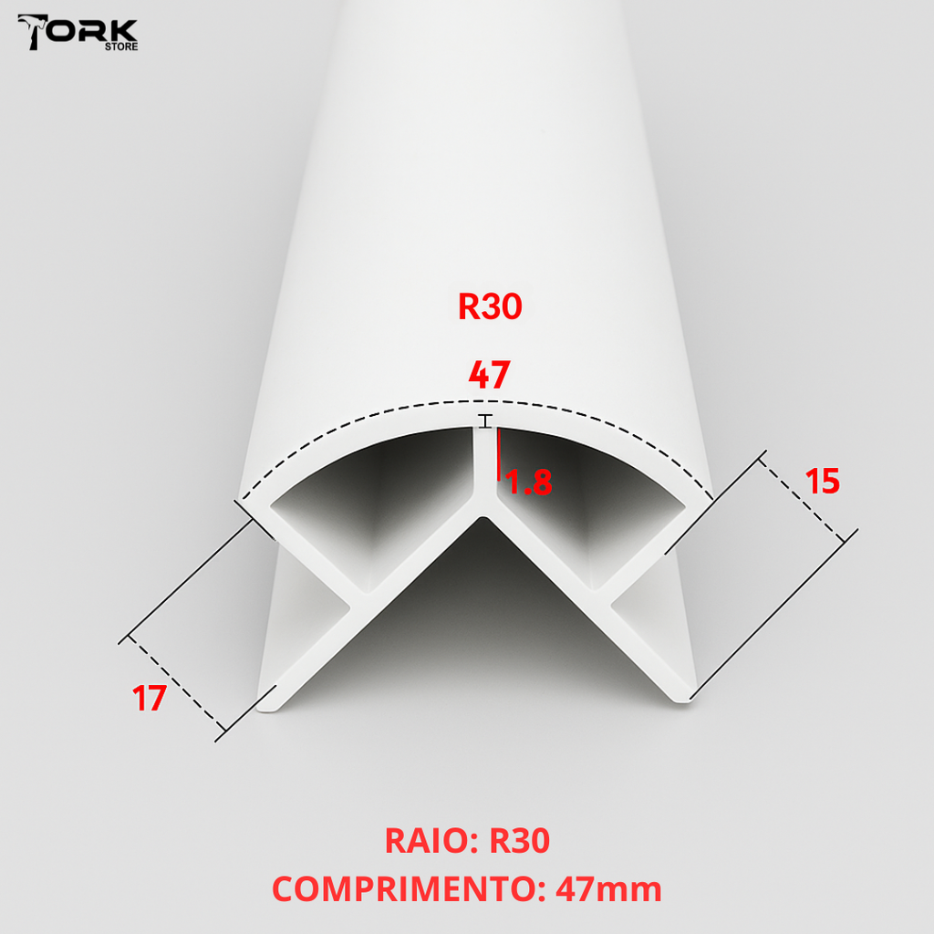 Perfil Modular para Móveis Curvos