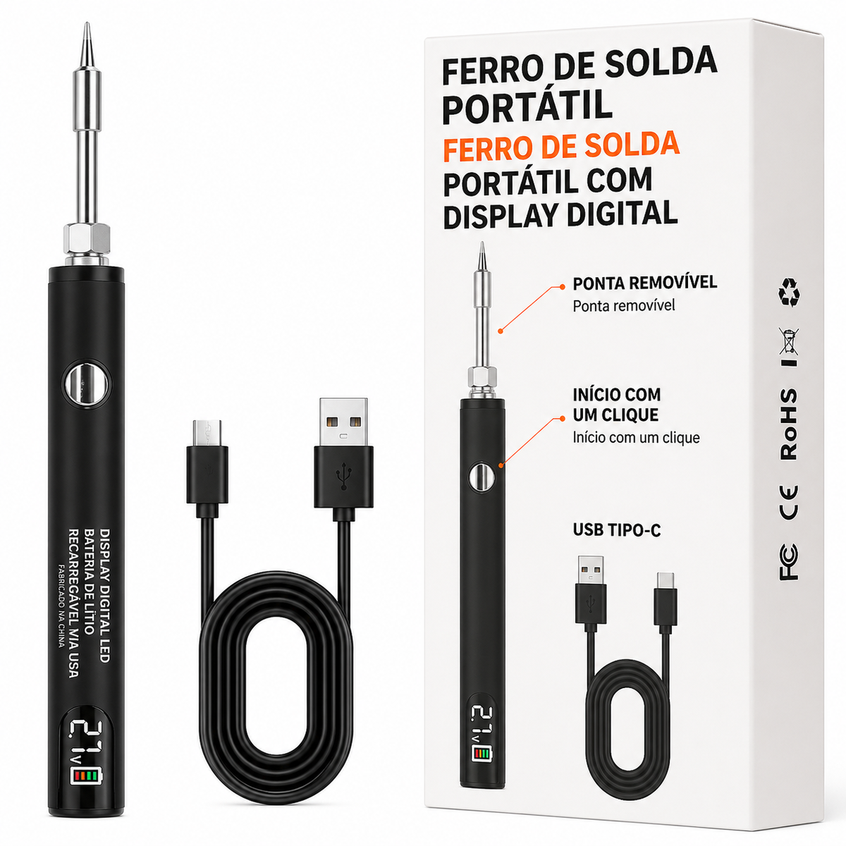 Caneta de Solda USB para Pequenos Reparos