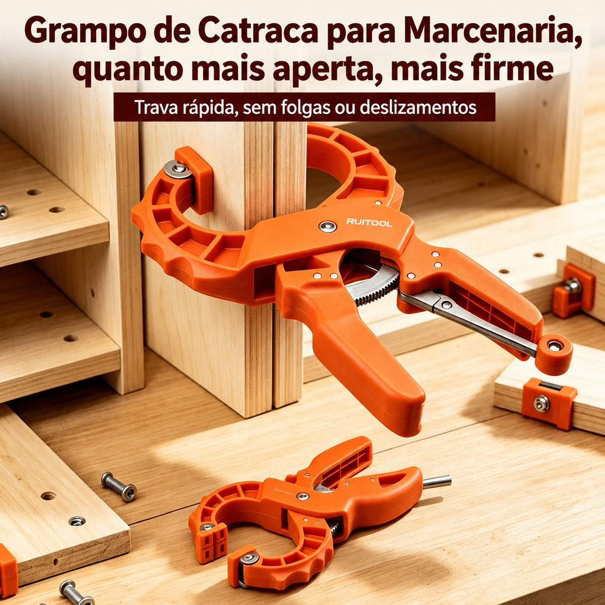Grampo com Trava de Catraca