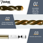 Kit de Brocas Sextavadas (Titânio ou Cobalto)
