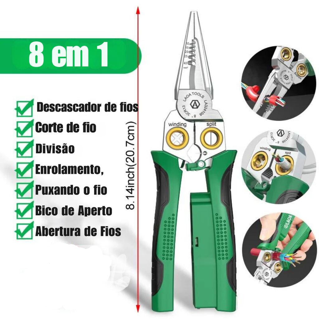 Alicate Canelato 8 em 1