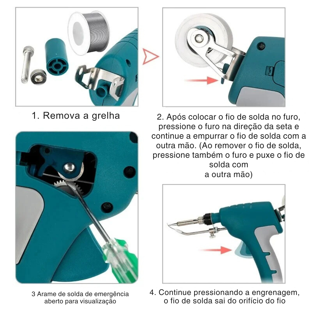 Ferro de Solda sem Fio (A Bateria - Não Inclusa)