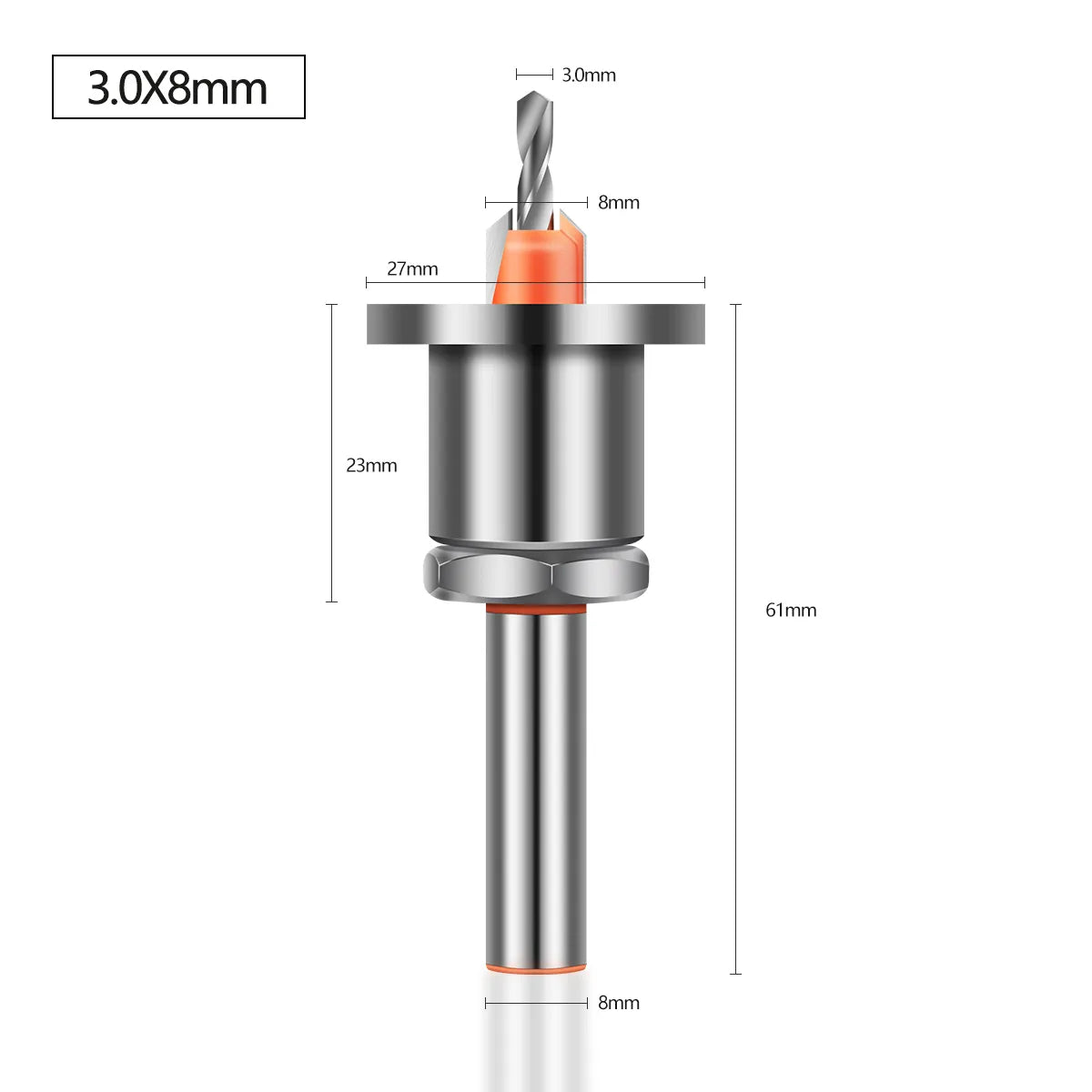 Broca Escareadora 8mm Com Limitador