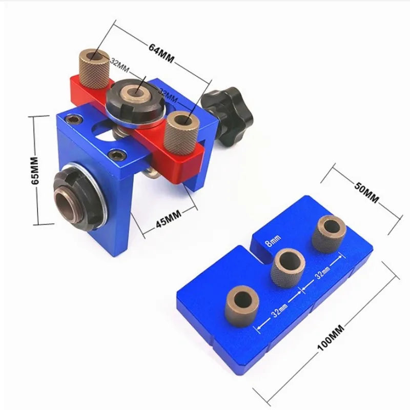 Kit de Gabarito para Cavilhas e Minifix 3 em 1