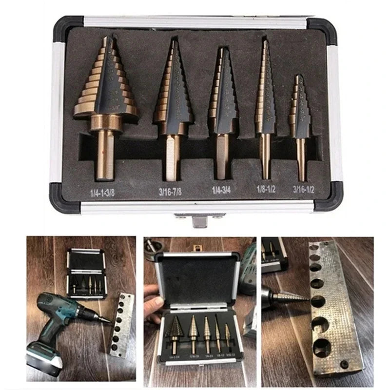 Kit de Brocas Escalonadas – Aço Rápido HSS 4241