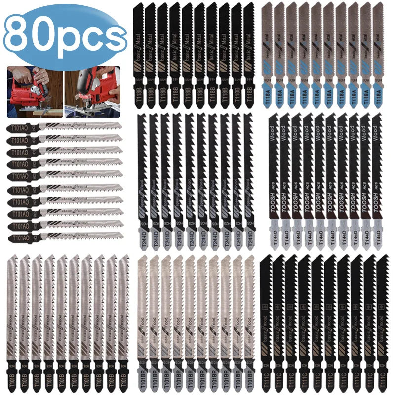 Kit com 80 Lâminas de Serra Tico-Tico