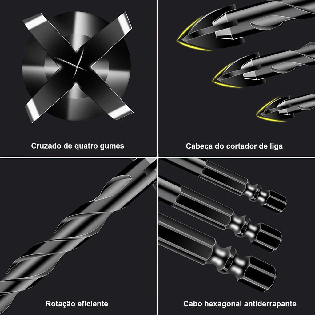 Kit de Brocas para Porcelanato e Cerâmica
