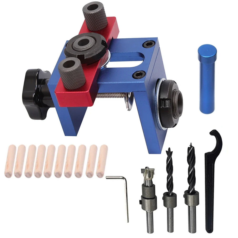 Kit de Gabarito para Cavilhas e Minifix 3 em 1