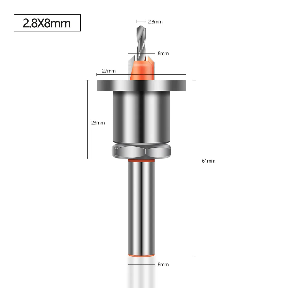 Broca Escareadora 8mm Com Limitador