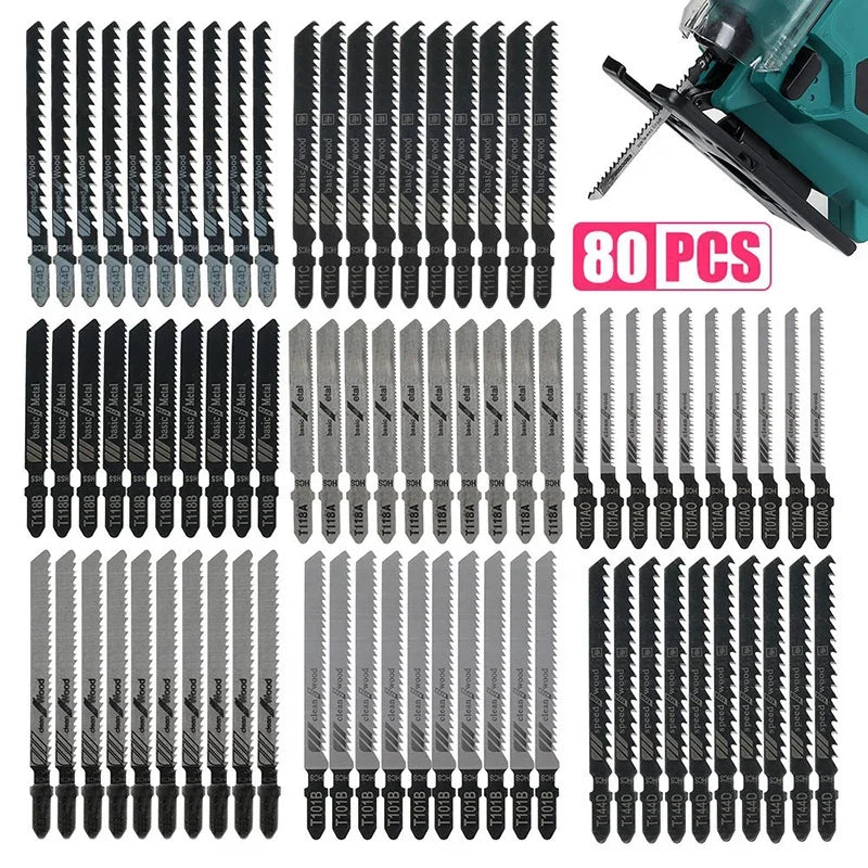 Kit com 80 Lâminas de Serra Tico-Tico