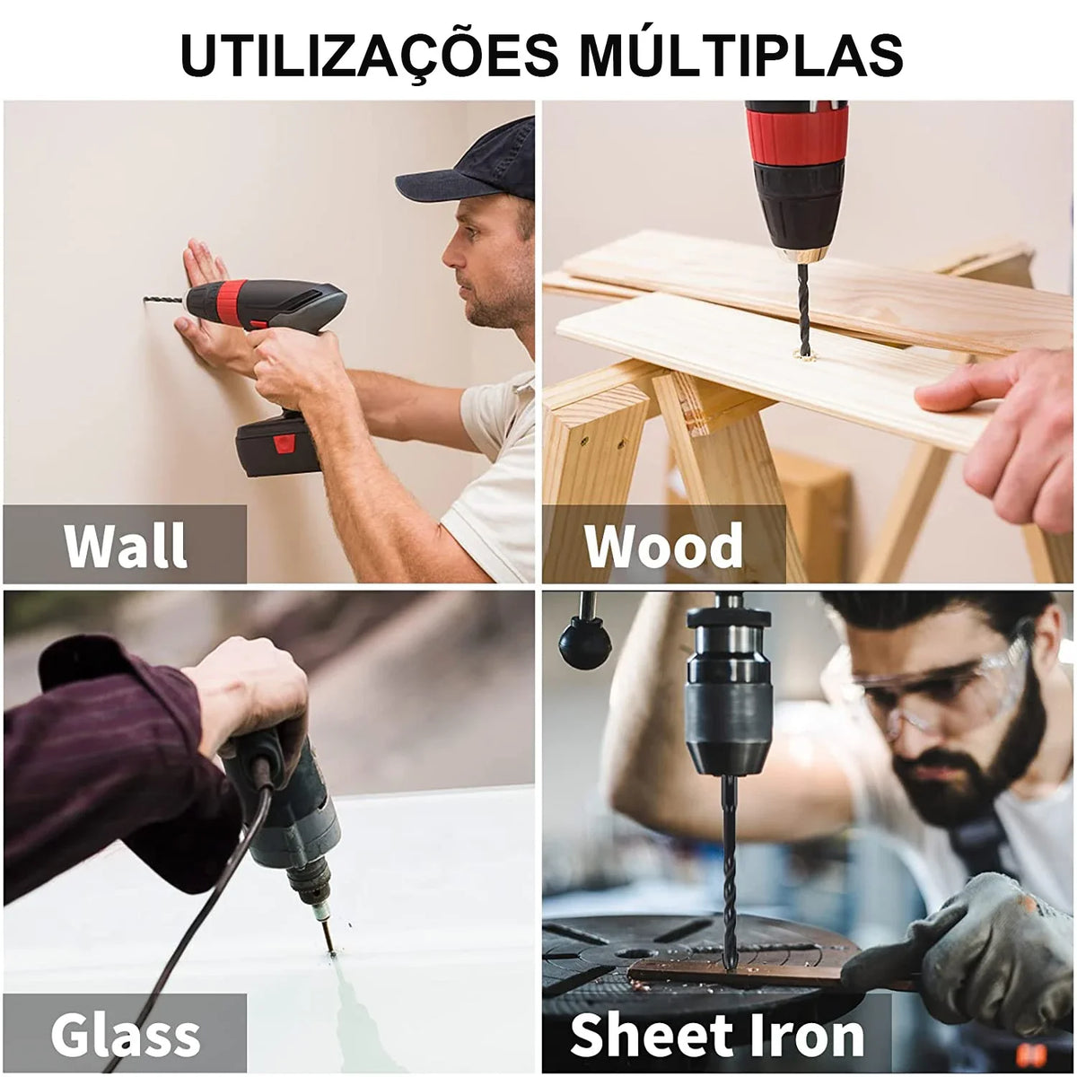 Kit de Brocas para Porcelanato e Cerâmica