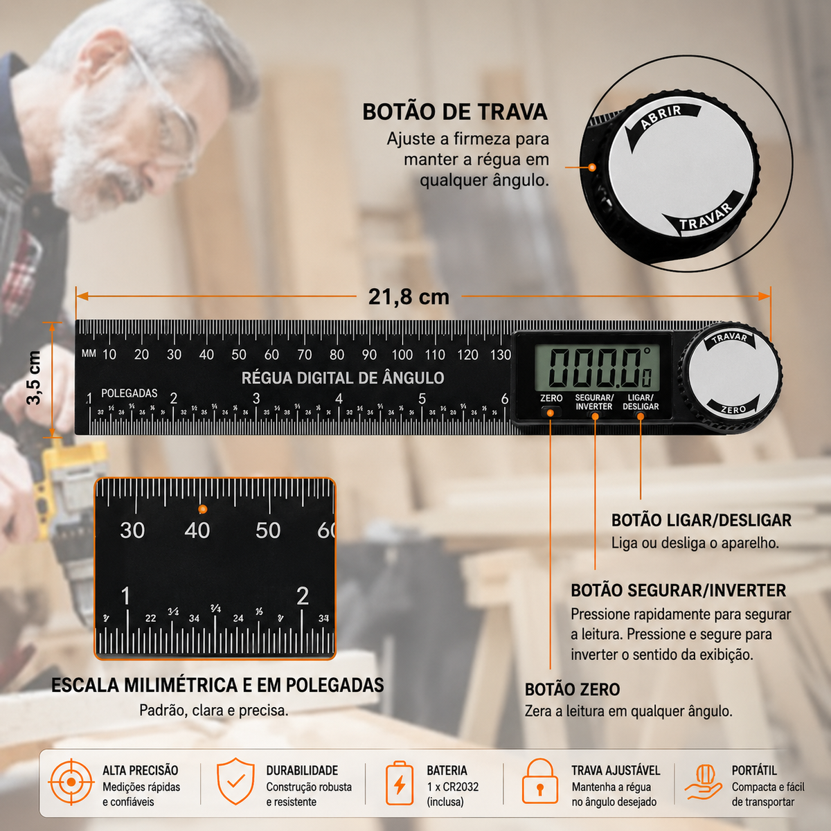 Medidor Digital de Ângulo