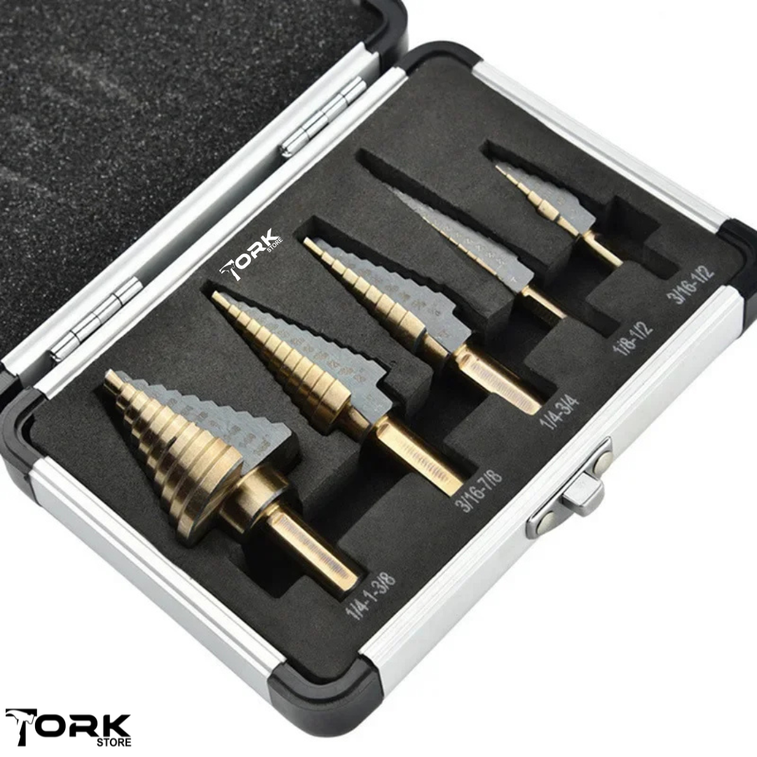 Kit de Brocas Escalonadas – Aço Rápido HSS 4241