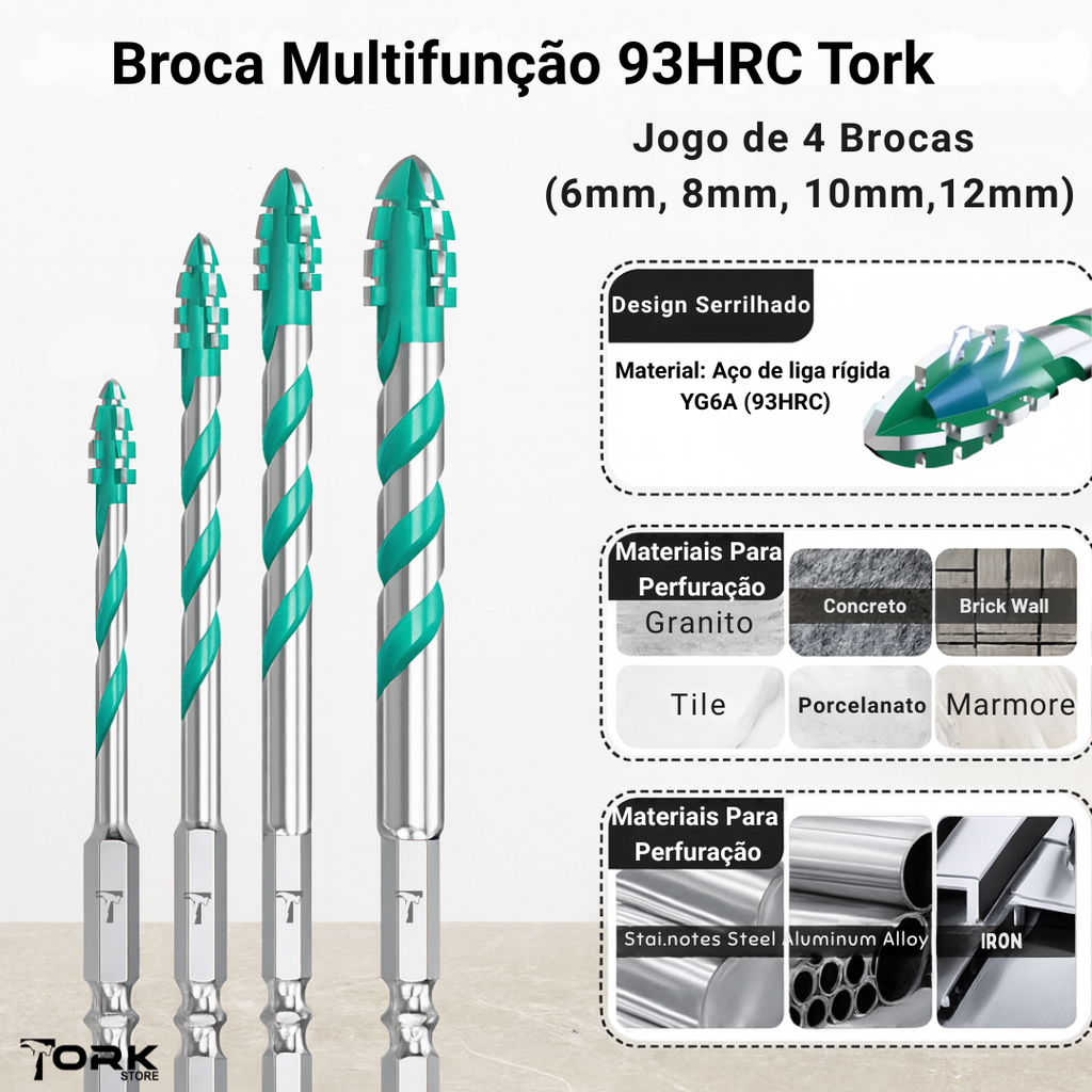 Broca Multifuncional 93HRC Canelada