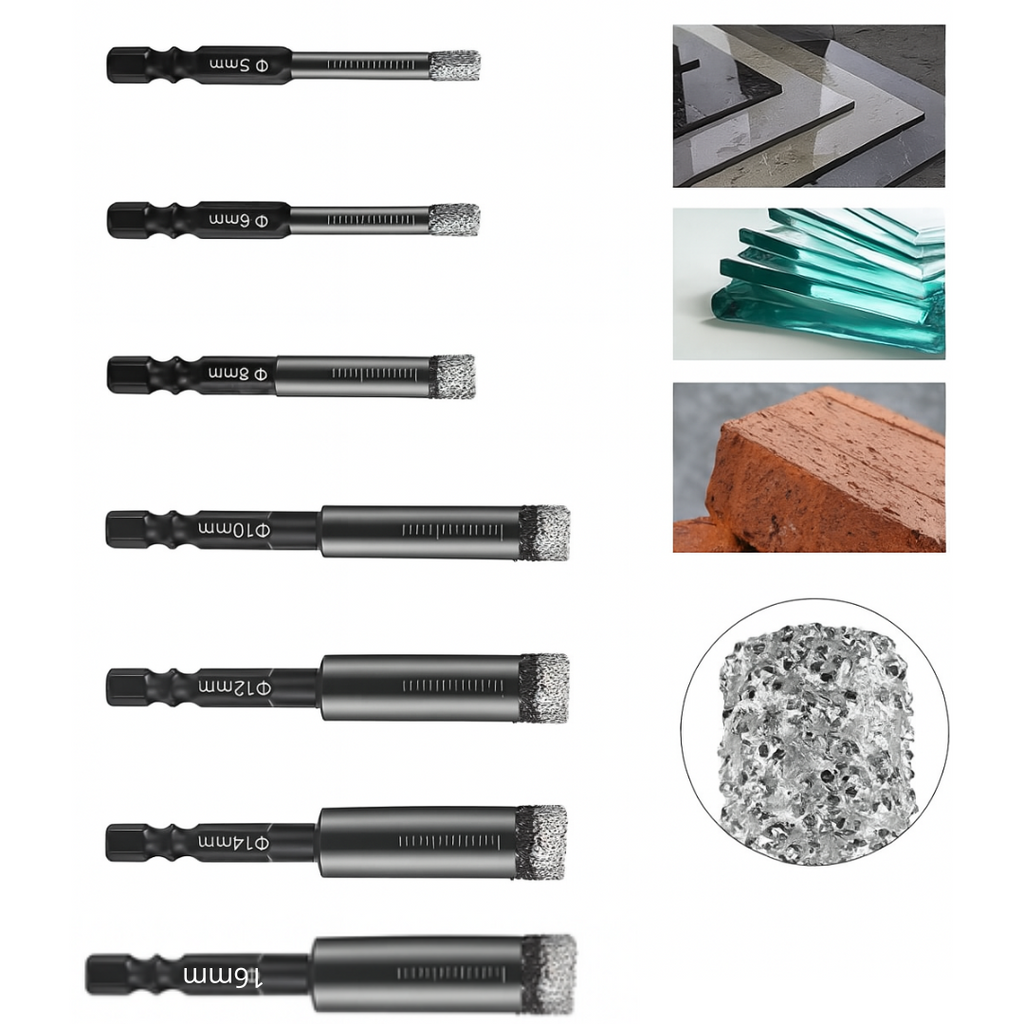 Broca para Porcelanato e Cerâmica – Revestida com Diamante