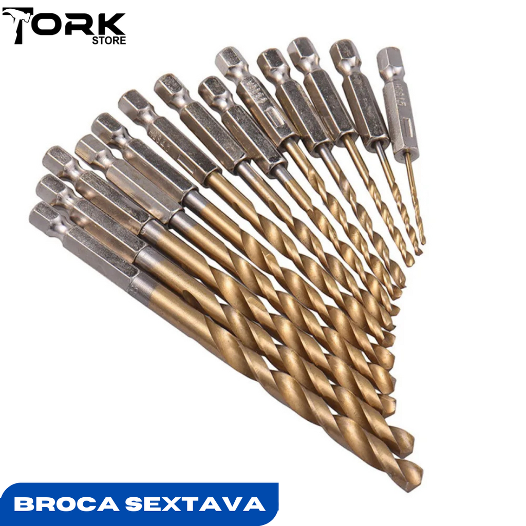 Kit de Brocas Sextavadas (Titânio ou Cobalto)