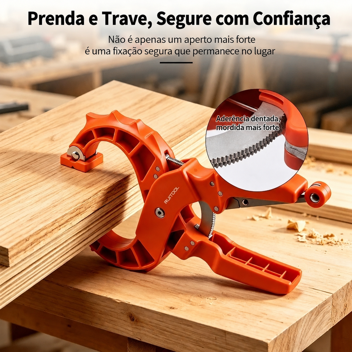 Grampo com Trava de Catraca