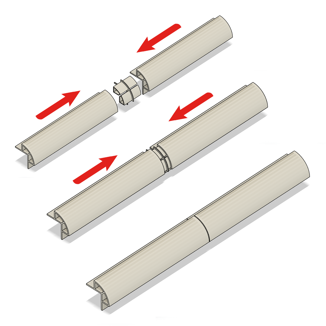 Perfil Modular para Móveis Curvos